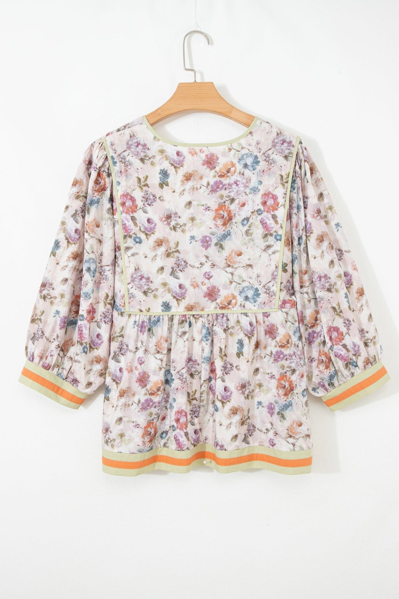 Andi Striped Detail Babydoll PLUS Blouse - Hello Beautiful BoutiquePlus Size Blouses & ShirtsThreaded Pear