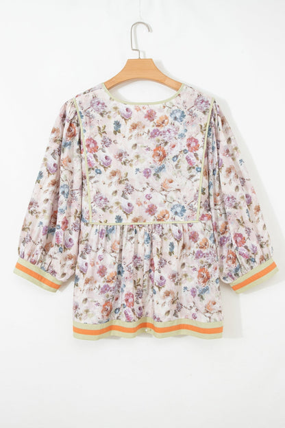 Andi Striped Detail Babydoll PLUS Blouse - Hello Beautiful BoutiquePlus Size Blouses & ShirtsThreaded Pear