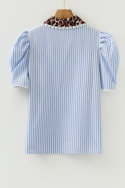 Andie Sleeve Patchwork Collar Blouse - Hello Beautiful BoutiqueBlouses & ShirtsThreaded Pear