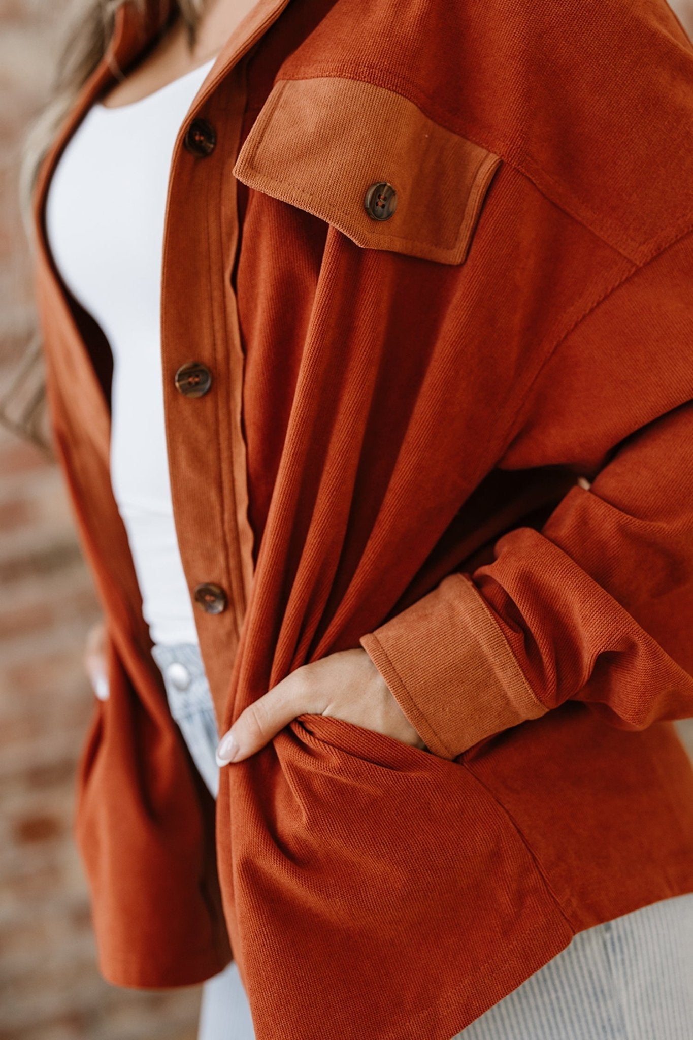 Andrea Drop Shoulder Casual Shacket - Hello Beautiful Boutique20% OFFThreaded Pear