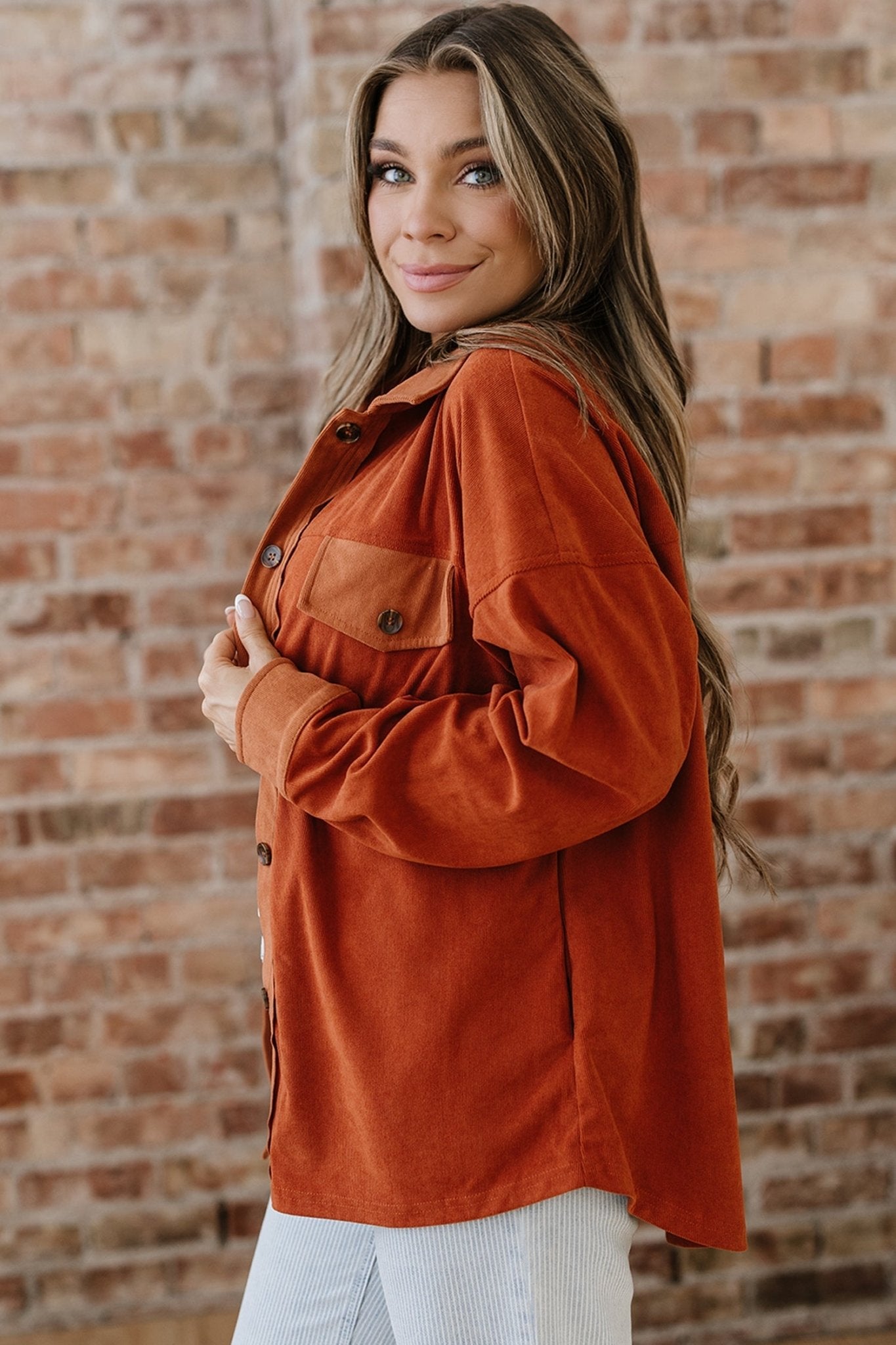 Andrea Drop Shoulder Casual Shacket - Hello Beautiful Boutique20% OFFThreaded Pear