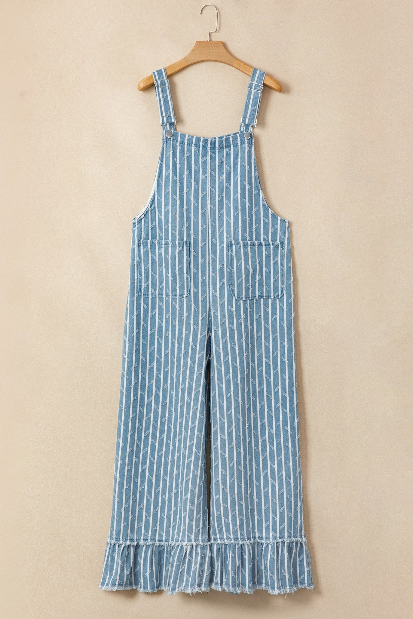 Angel Ruffled Wide Leg Overalls - Hello Beautiful BoutiqueJumpsuits & RompersThreaded Pear