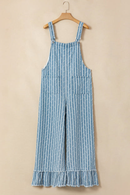 Angel Ruffled Wide Leg Overalls - Hello Beautiful BoutiqueJumpsuits & RompersThreaded Pear