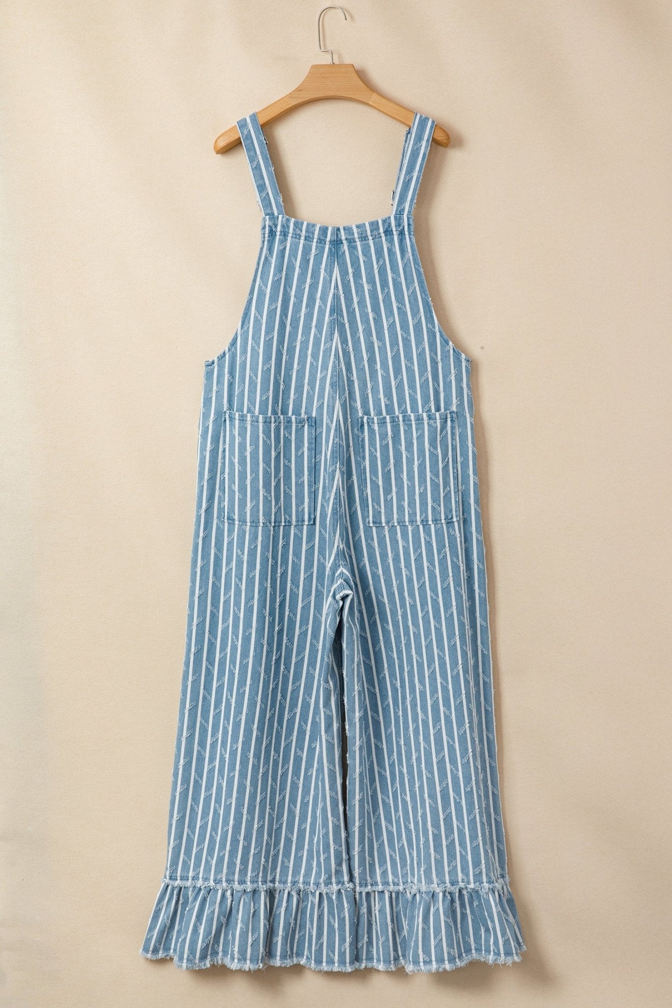 Angel Ruffled Wide Leg Overalls - Hello Beautiful BoutiqueJumpsuits & RompersThreaded Pear