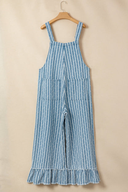 Angel Ruffled Wide Leg Overalls - Hello Beautiful BoutiqueJumpsuits & RompersThreaded Pear