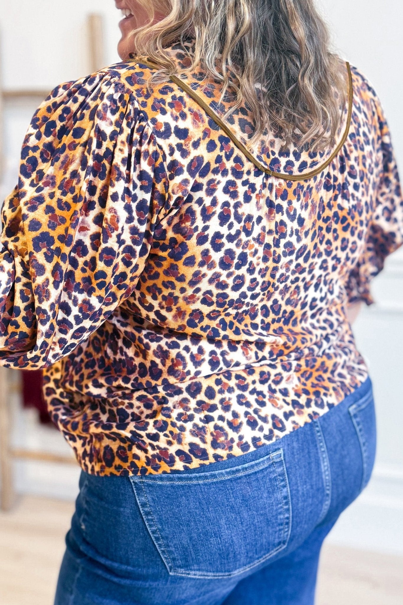Angelina Frilled Stand PLUS Blouse - Hello Beautiful BoutiquePlus Size Blouses & ShirtsThreaded Pear