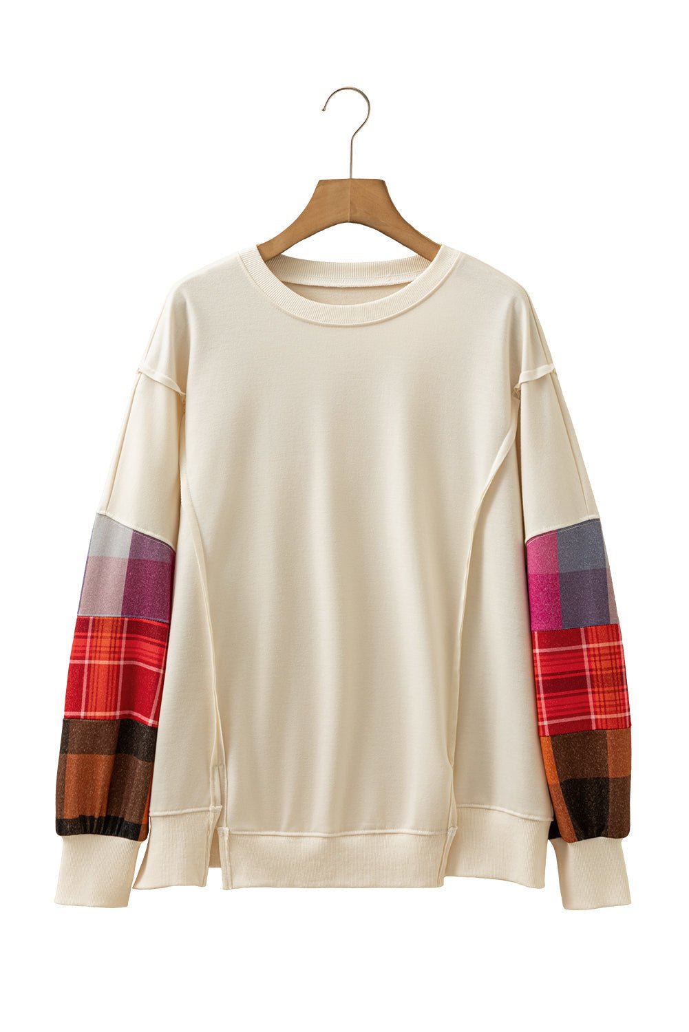 Anika Seam Patchwork top Long Sleeve Top - Hello Beautiful BoutiqueLong Sleeve TopsThreaded Pear