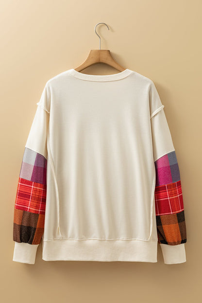 Anika Seam Patchwork top Long Sleeve Top - Hello Beautiful BoutiqueLong Sleeve TopsThreaded Pear