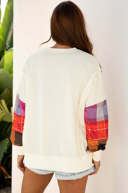Anika Seam Patchwork top Long Sleeve Top - Hello Beautiful BoutiqueLong Sleeve TopsThreaded Pear