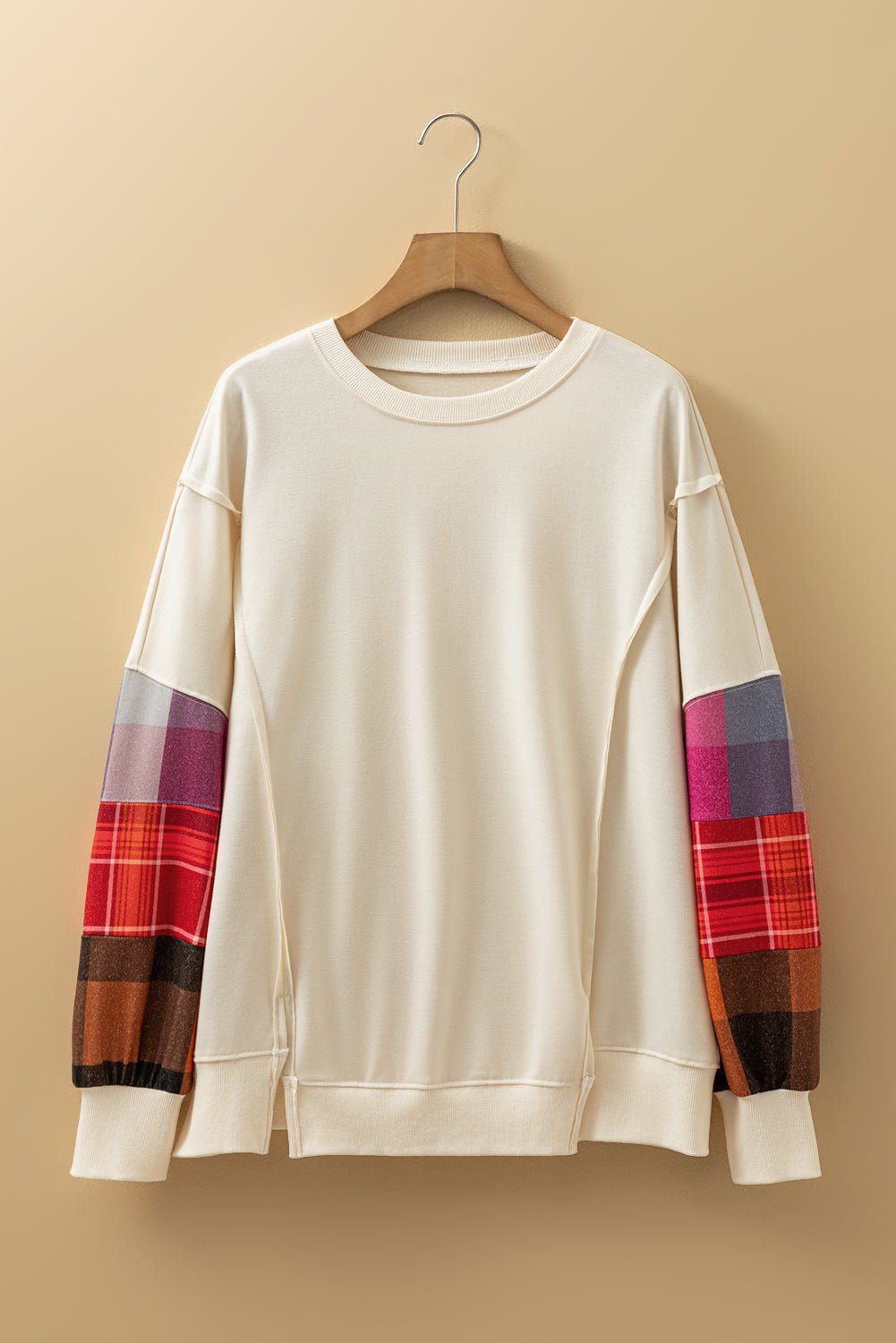Anika Seam Patchwork top Long Sleeve Top - Hello Beautiful BoutiqueLong Sleeve TopsThreaded Pear