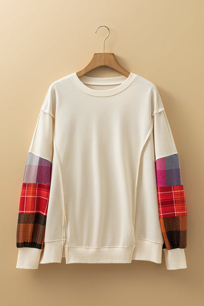 Anika Seam Patchwork top Long Sleeve Top - Hello Beautiful BoutiqueLong Sleeve TopsThreaded Pear