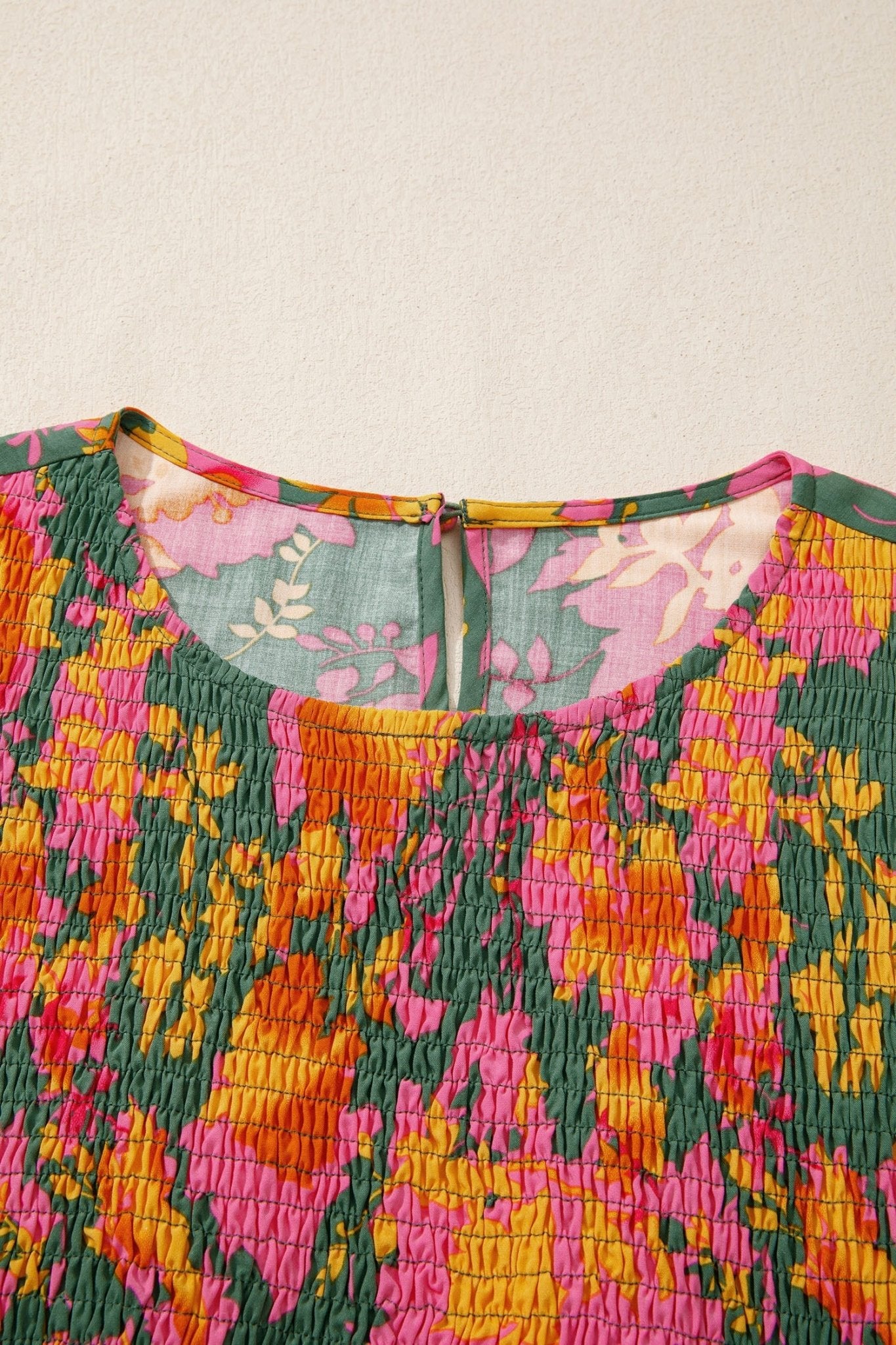 Anna Smocked Ruffled Mini Dress - Hello Beautiful BoutiqueFloral DressesThreaded Pear