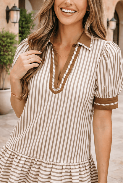 Annabelle Stripe Shirt - Hello Beautiful BoutiqueMini DressesThreaded Pear