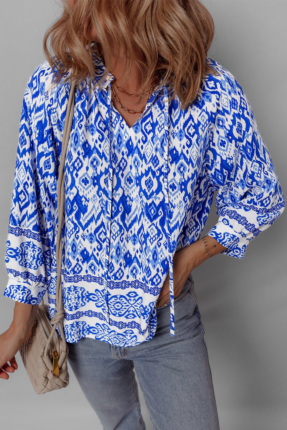 Anne 4 Sleeve Tied Blouse - Hello Beautiful Boutique15% OFFThreaded Pear