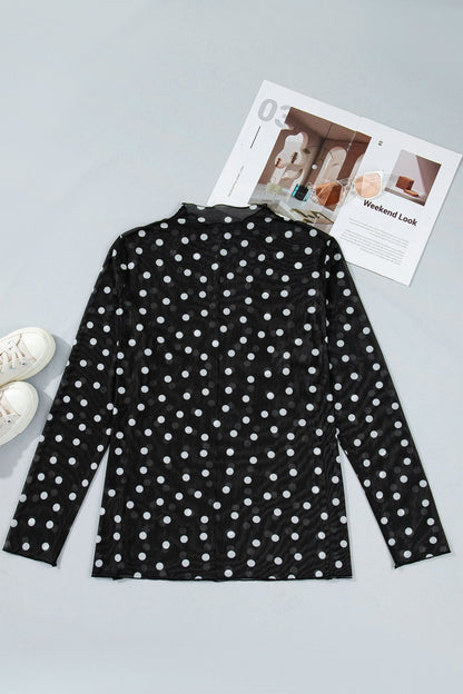 Anne Sleeve Mesh top Long Sleeve PLUS Top - Hello Beautiful BoutiquePlus Size Long Sleeve TopsThreaded Pear