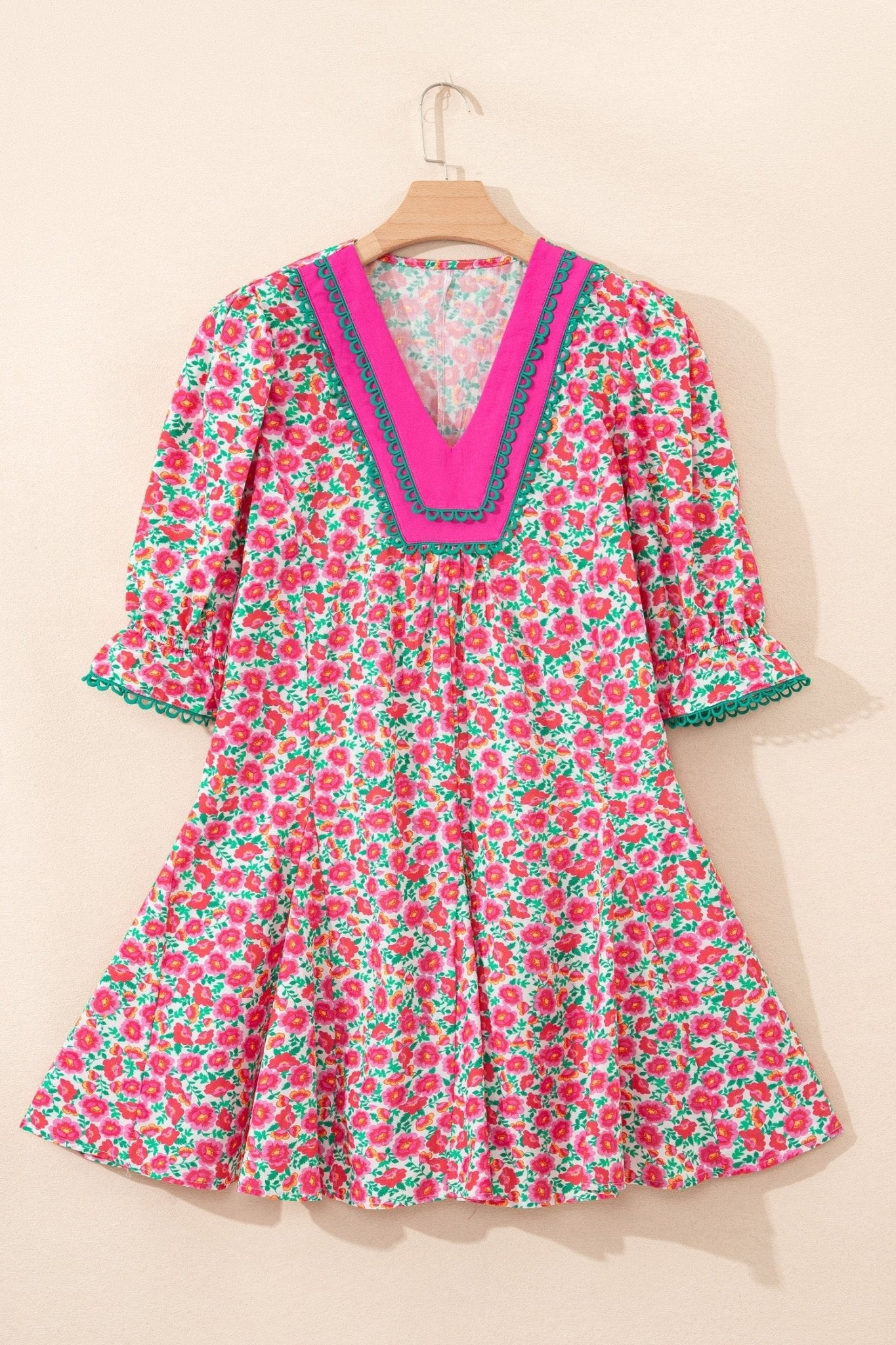 Annika Bubble Sleeve Mini Dress - Hello Beautiful BoutiqueFloral DressesThreaded Pear