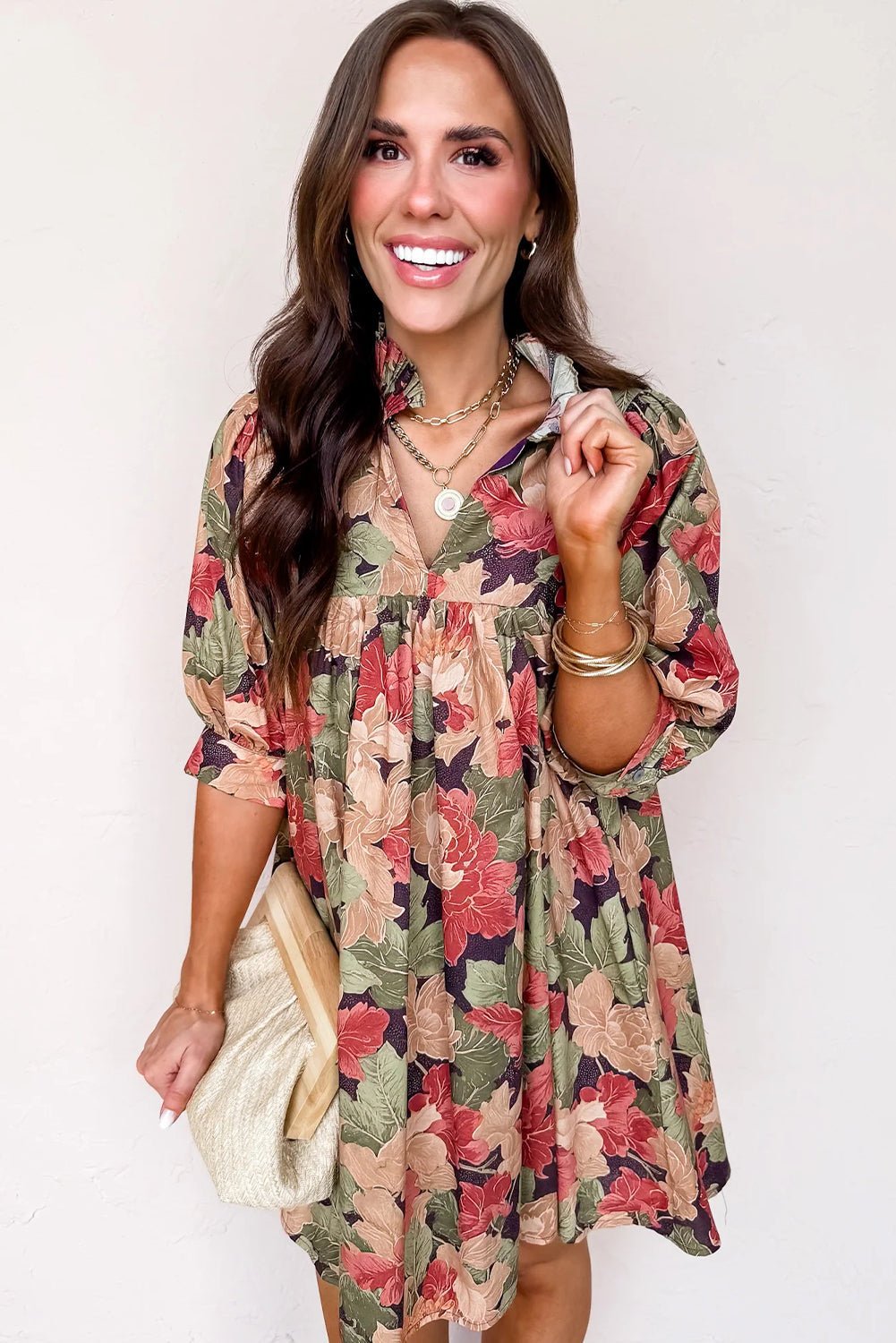 Annika Half Sleeve Mini Dress - Hello Beautiful Boutique15% OFFThreaded Pear