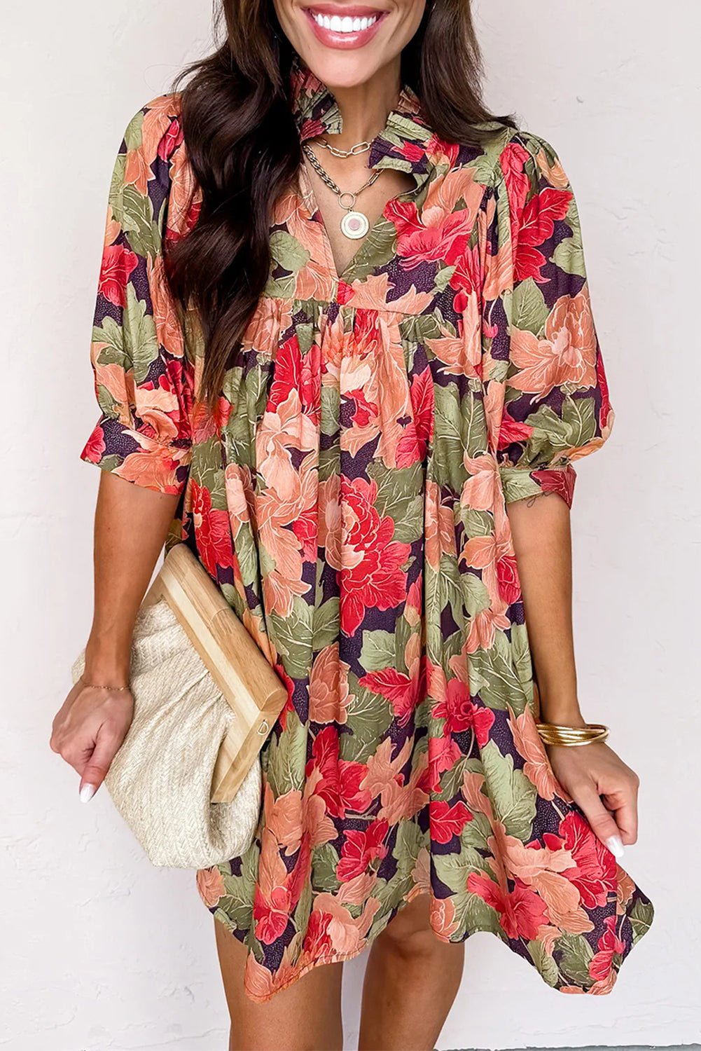 Annika Half Sleeve Mini Dress - Hello Beautiful Boutique15% OFFThreaded Pear