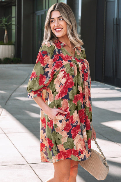 Annika Half Sleeve Mini Dress - Hello Beautiful Boutique15% OFFThreaded Pear