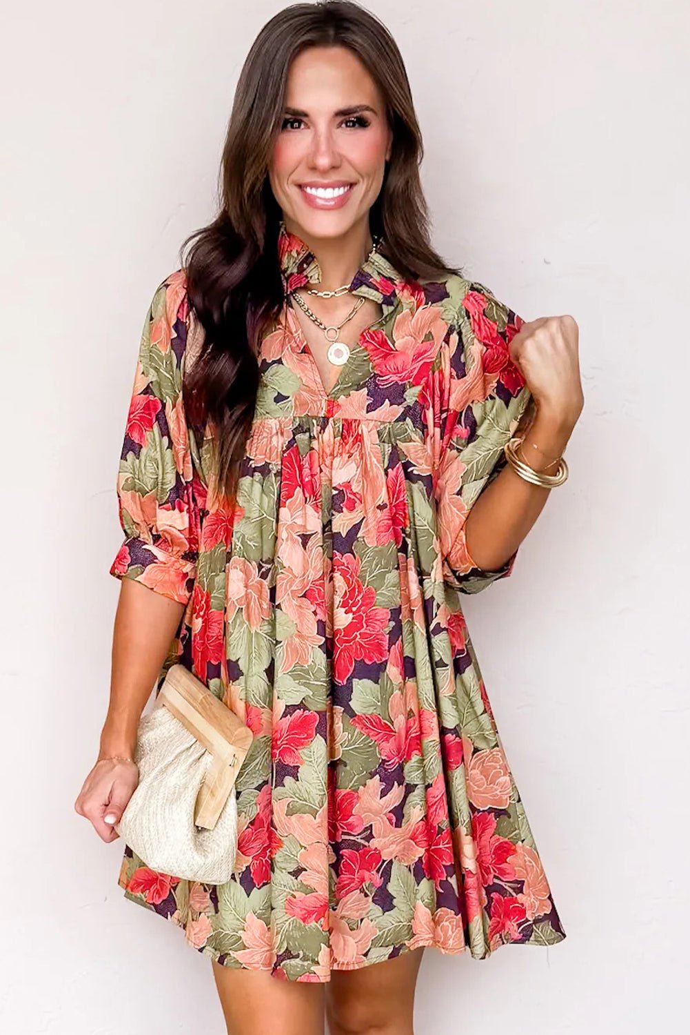 Annika Half Sleeve Mini Dress - Hello Beautiful Boutique15% OFFThreaded Pear