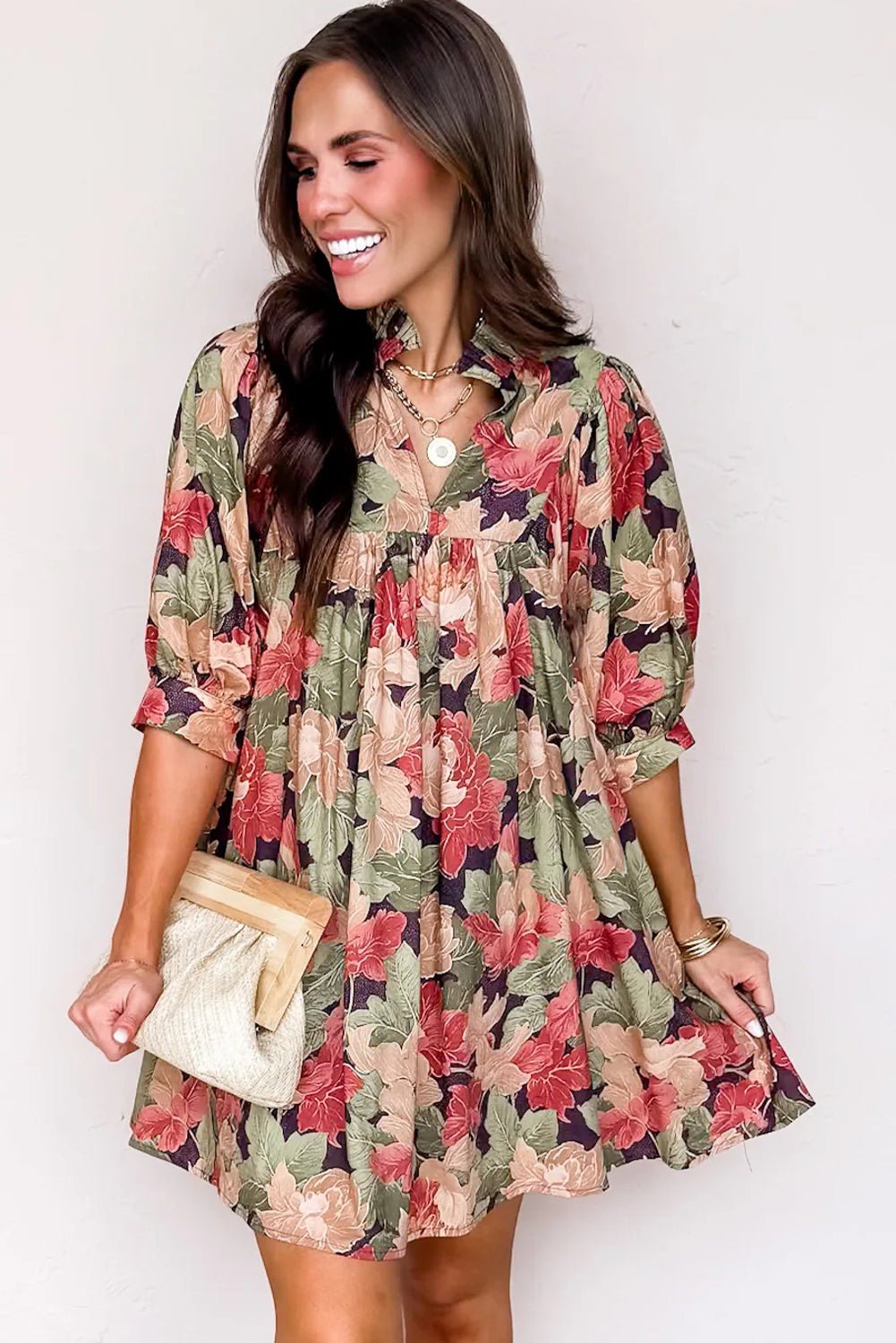 Annika Half Sleeve Mini Dress - Hello Beautiful Boutique15% OFFThreaded Pear