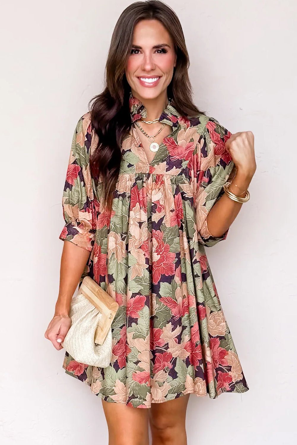 Annika Half Sleeve Mini Dress - Hello Beautiful Boutique15% OFFThreaded Pear