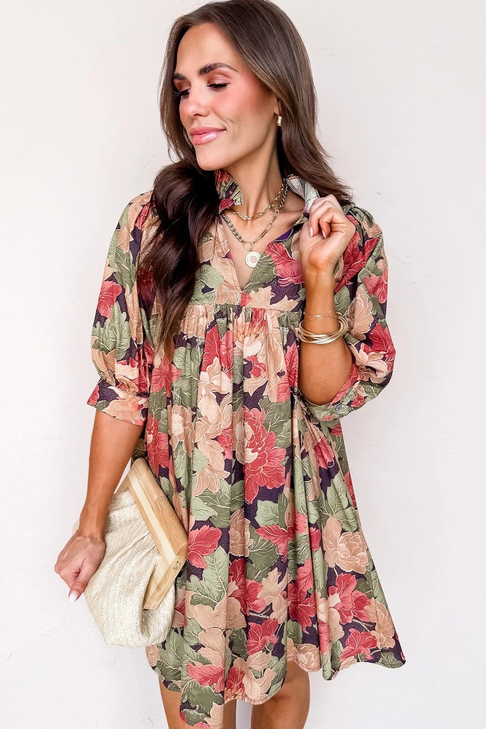 Annika Half Sleeve Mini Dress - Hello Beautiful Boutique15% OFFThreaded Pear