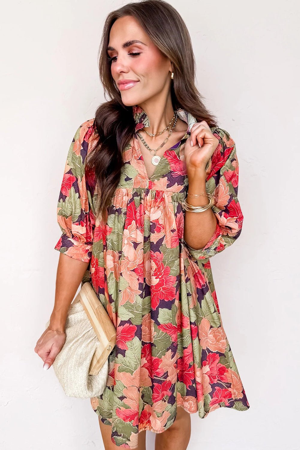 Annika Half Sleeve Mini Dress - Hello Beautiful Boutique15% OFFThreaded Pear