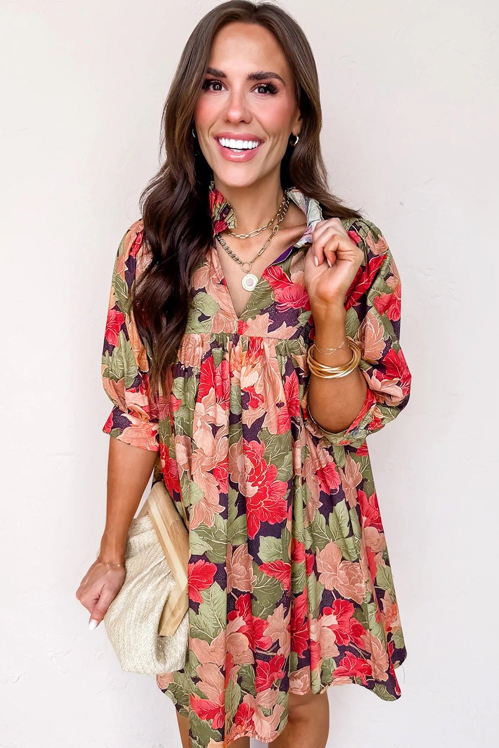 Annika Half Sleeve Mini Dress - Hello Beautiful Boutique15% OFFThreaded Pear