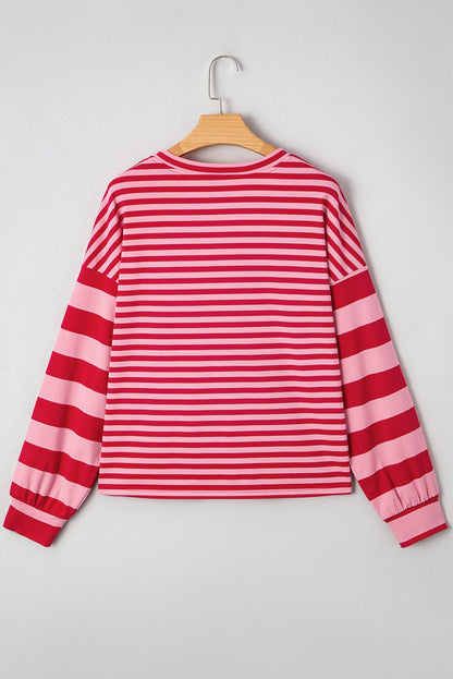 Annika Shoulder Patchwork Sleeve Pullover - Hello Beautiful BoutiqueLong Sleeve TopsThreaded Pear