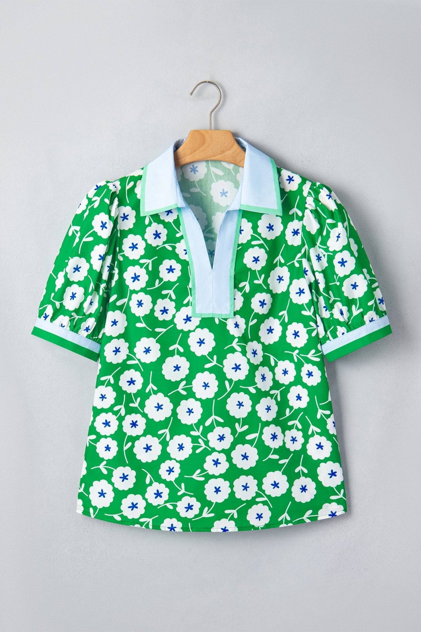 Antonella Collar Short Sleeve Blouse - Hello Beautiful BoutiqueBlouses & ShirtsThreaded Pear