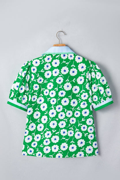 Antonella Collar Short Sleeve Blouse - Hello Beautiful BoutiqueBlouses & ShirtsThreaded Pear