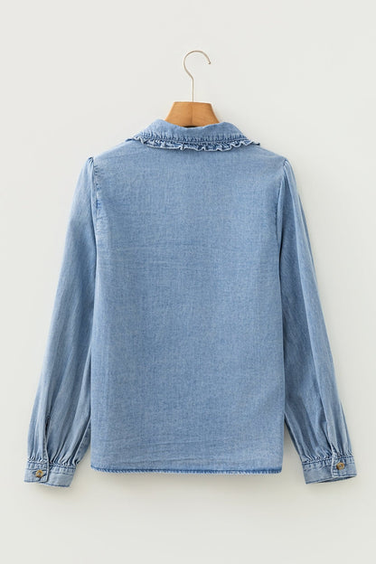 Antonella Pan Collar Western Shirt - Hello Beautiful BoutiqueBlouses & ShirtsThreaded Pear