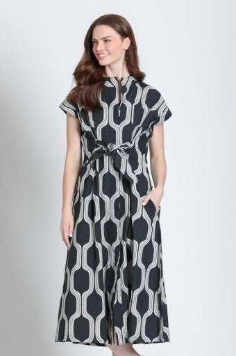 APNY Cotton Tie-Waist A-Line Dress - Hello Beautiful BoutiqueAPNY