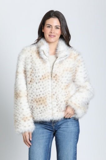 APNY Snow Lynx Faux-Fur Zip Jacket - Hello Beautiful BoutiqueOuterwearAPNY