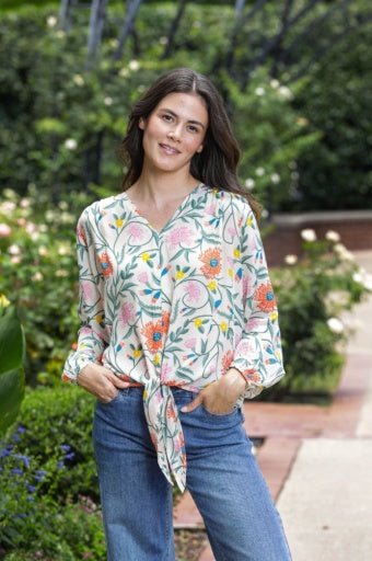 APNY Tie Front Top B - 54P/C - 728D/NC - Hello Beautiful BoutiqueTopAPNY