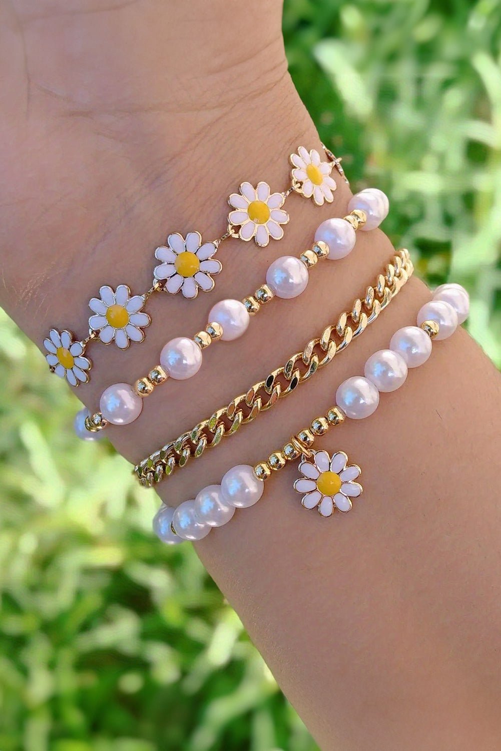 April Beaded Chain Bracelet Set - Hello Beautiful BoutiqueJewelryThreaded Pear