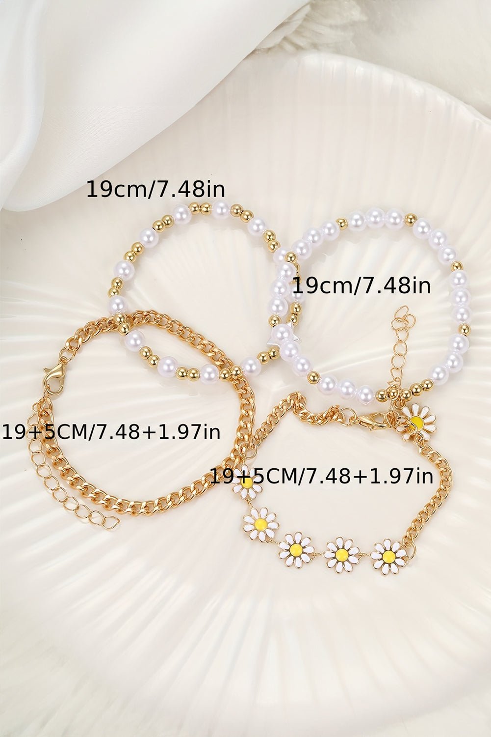 April Beaded Chain Bracelet Set - Hello Beautiful BoutiqueJewelryThreaded Pear