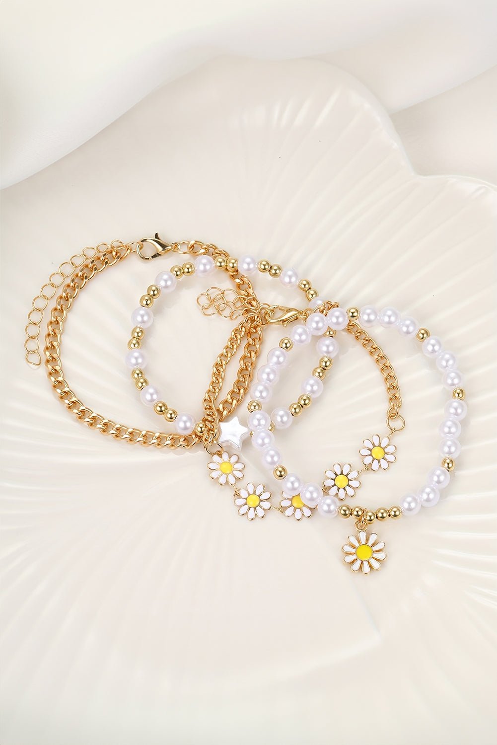 April Beaded Chain Bracelet Set - Hello Beautiful BoutiqueJewelryThreaded Pear