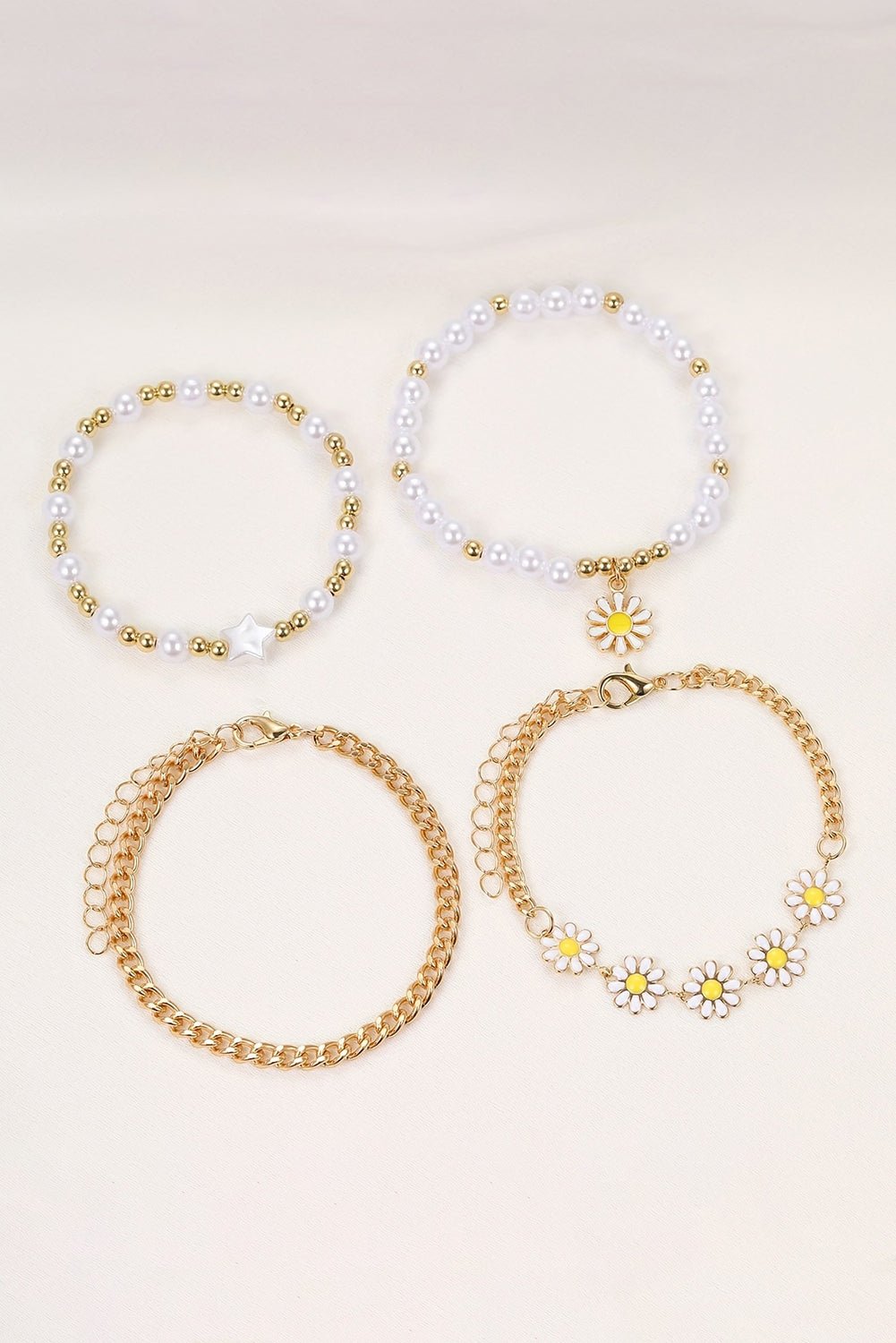April Beaded Chain Bracelet Set - Hello Beautiful BoutiqueJewelryThreaded Pear