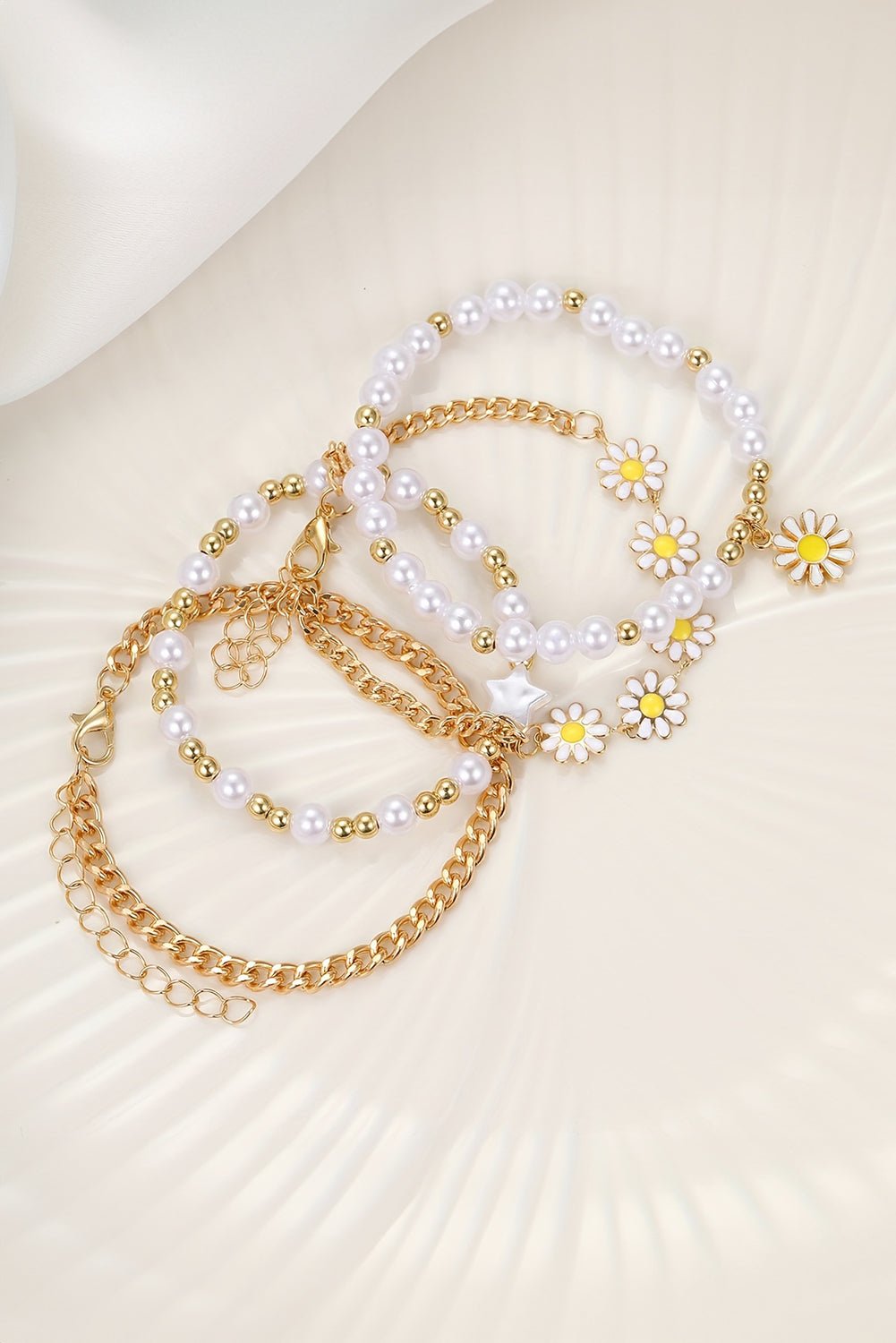 April Beaded Chain Bracelet Set - Hello Beautiful BoutiqueJewelryThreaded Pear