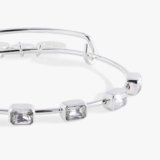 April Birthstone Emerald Cut Bangle - Hello Beautiful BoutiqueBraceletsALEX AND ANI