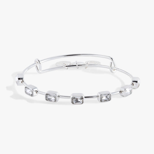 April Birthstone Emerald Cut Bangle - Hello Beautiful BoutiqueBraceletsALEX AND ANI