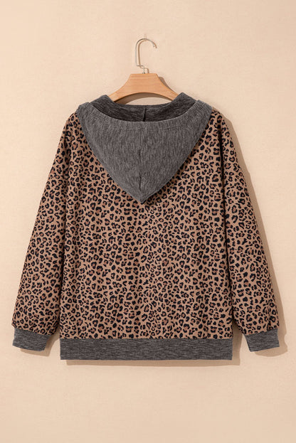 April Collar Zip Hooded Pullover - Hello Beautiful BoutiqueSweatshirts & HoodiesThreaded Pear