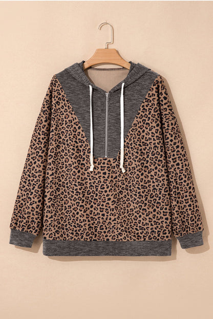 April Collar Zip Hooded Pullover - Hello Beautiful BoutiqueSweatshirts & HoodiesThreaded Pear