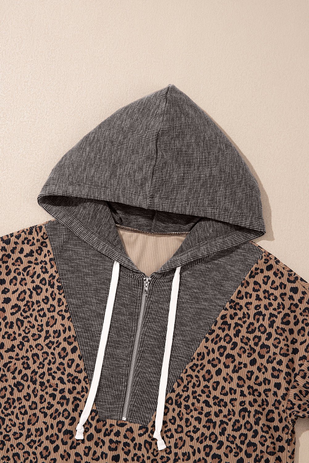 April Collar Zip Hooded Pullover - Hello Beautiful BoutiqueSweatshirts & HoodiesThreaded Pear