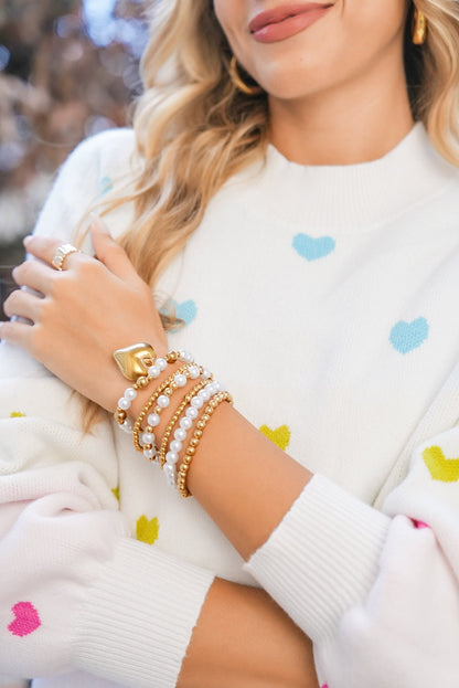 April Pearl Beading Multilayer Bracelet - Hello Beautiful BoutiqueJewelryThreaded Pear