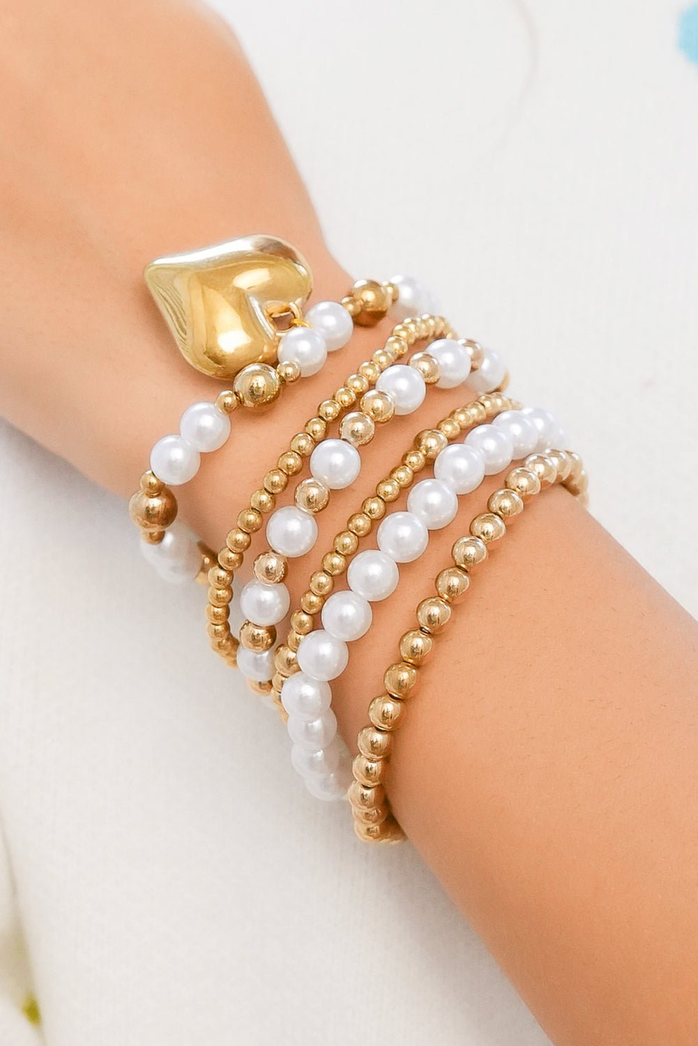 April Pearl Beading Multilayer Bracelet - Hello Beautiful BoutiqueJewelryThreaded Pear