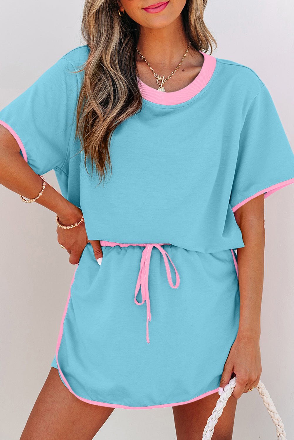 Araceli Drop Shoulder Dress Set - Hello Beautiful BoutiqueTwo Piece DressesThreaded Pear