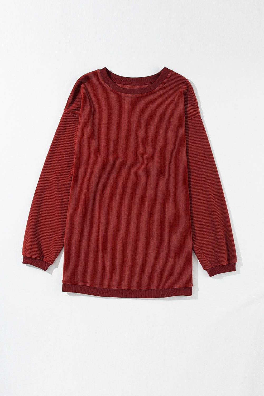 Araceli Ribbed Corduroy Oversized Sweatshirt - Hello Beautiful BoutiqueSweatshirts & HoodiesThreaded Pear